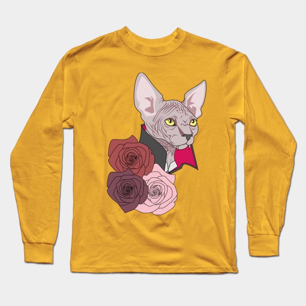 Spooky Sphynx Long Sleeve T-Shirt by OzzieTheMongrel